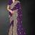 Purple color zari embroidery work fendy silk designer saree with blouse