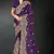 Purple color zari embroidery work fendy silk designer saree with blouse