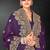 Purple color zari embroidery work fendy silk designer saree with blouse