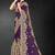 Purple color zari embroidery work fendy silk designer saree with blouse
