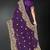 Purple color zari embroidery work fendy silk designer saree with blouse