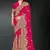 Pink color zari embroidery work fendy silk designer saree with blouse