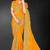 Musturd color zari embroidery work fendy silk designer saree with blouse