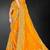 Musturd color zari embroidery work fendy silk designer saree with blouse