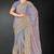 Light purple color zari embroidery work fendy silk designer saree with blouse