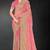 Light pink color zari embroidery work fendy silk designer saree with blouse