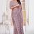 Levender color resham embroidery work zarkhan diamond work net saree with blouse