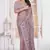Levender color resham embroidery work zarkhan diamond work net saree with blouse