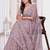 Levender color resham embroidery work zarkhan diamond work net saree with blouse