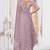 Levender color resham embroidery work zarkhan diamond work net saree with blouse