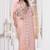 Light peach color resham embroidery work zarkhan diamond work net saree with blouse