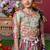 Multicolor Embroidered Silk Lehenga Set