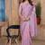 Pink color resham sequence embroidery work zarkhan work gold crush saree with blouse