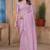 Pink color resham sequence embroidery work zarkhan work gold crush saree with blouse