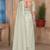 Cream color resham sequence embroidery work zarkhan work gold crush saree with blouse