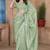 Pista color resham sequence embroidery work zarkhan work gold crush saree with blouse