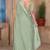 Pista color resham sequence embroidery work zarkhan work gold crush saree with blouse
