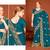 Blue color zari embroidery work zarkhan work fendy silk saree with blouse