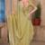 Green color resham sequence embroidery work zarkhan work gold crush saree with blouse