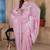 Pink color resham sequence embroidery work zarkhan work gold crush saree with blouse