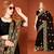 Black color zari embroidery work zarkhan work fendy silk saree with blouse
