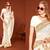 White color zari embroidery work zarkhan work fendy silk saree with blouse