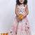 Pink Printed Silk Lehenga Set