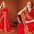 Red color zari embroidery work zarkhan work fendy silk saree with blouse
