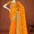 Musturd color zari embroidery work zarkhan work fendy silk saree with blouse