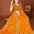 Musturd color zari embroidery work zarkhan work fendy silk saree with blouse