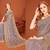 Grey color zari embroidery work zarkhan work fendy silk saree with blouse