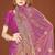 Pink color zari embroidery work zarkhan work fendy silk saree with blouse