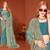 Sky blue color zari embroidery work zarkhan work fendy silk saree with blouse