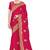 Designer rani heavy zari embroidery zarkan boder silk saree