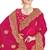 Designer rani heavy zari embroidery zarkan boder silk saree