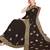Designer black heavy zari embroidery zarkan boder silk saree
