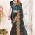 Rama designer zari resham multi embroidery satin silk saree