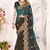 Rama designer zari resham multi embroidery satin silk saree