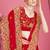 Designer red heavy zari embroidery zarkan boder silk saree