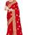 Designer red heavy zari embroidery zarkan boder silk saree