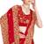 Designer red heavy zari embroidery zarkan boder silk saree