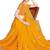 Designer mustard heavy zari embroidery zarkan boder silk saree