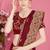 Designer maroon heavy zari embroidery zarkan boder silk saree