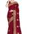 Designer maroon heavy zari embroidery zarkan boder silk saree