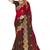Red designer zari resham multi embroidery satin silk saree