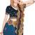 Teal blue designer zari resham multi embroidery satin silk saree