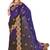 Purple designer zari resham multi embroidery satin silk saree