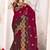 Cherry designer zari resham multi embroidery satin silk saree