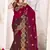 Cherry designer zari resham multi embroidery satin silk saree