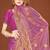 Designer dusty pink zari embroidery zarkan work silk saree